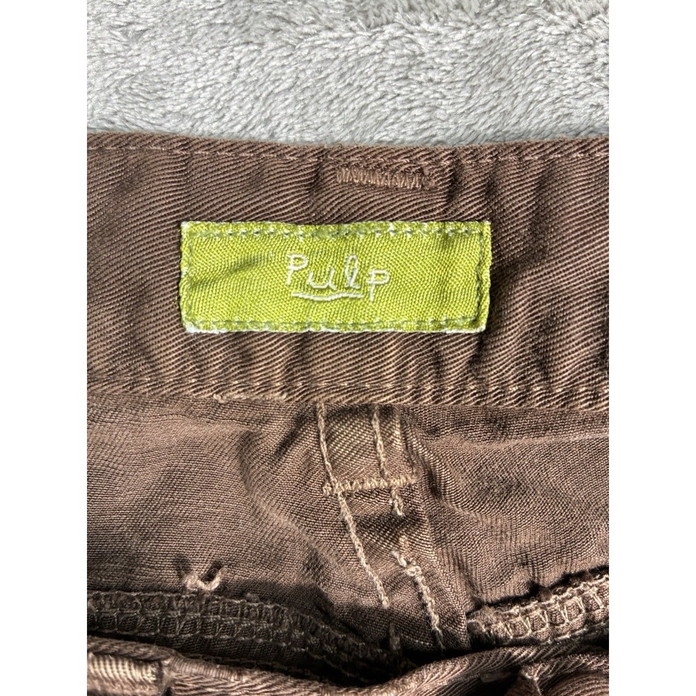 VTG Pulp‎ Pants Womens Sz 12 brown 100% Junlon Made In USA Polynosic - Picture 4 of 15